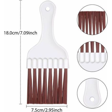 3 Pièces Brosse de Nettoyage pour Condenseur de Climatiseur, Nettoyeur d'Ailettes de Climatiseur en Acier Inoxydable, Brosse de Fouet de Nettoyage de Bobine de Réfrigérateur,de (1/3)