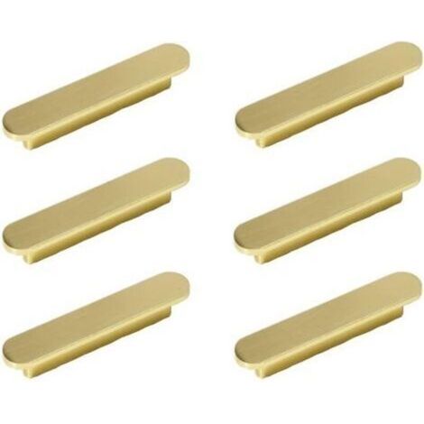 Lot de 6 poignées Or Poignee de Meuble Cuisine Laiton Brossé Or Entraxe 96mm-poignées de placard Poigné e Meuble (1/5)