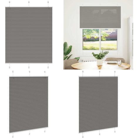 vidaXL Plissee Anthrazit 105x150 cm Stoffbreite 104,4 cm Polyester (1/5)