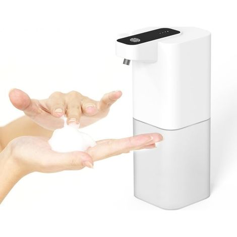 Distributeur automatique de savon mousse 400 ml, chargement USB, étanche IPX4, idéal pour la cuisine, la salle de bain, l'école ou l'hôtel. (1/5)