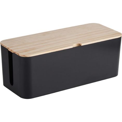 Boîte de Rangement Câble avec Couvercle Amovible et Plastique Boîte de Gestion de Câbles et Multiprises Résistante Aux Chocs Organisateur de pour Bureau et Maison de Stockage pour (1/5)