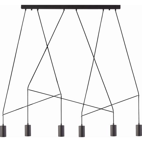 Lampadario sospeso Nowodvorski Imbria nero 6xGU10 130cm (1/2)