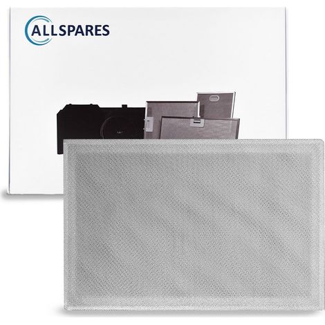 Filtro metallico AllSpares per cappe aspiranti, compatibile con Bosch DHZ7202 / Siemens LZ72020 e Neff 00460117/460117 (445x290x3mm)