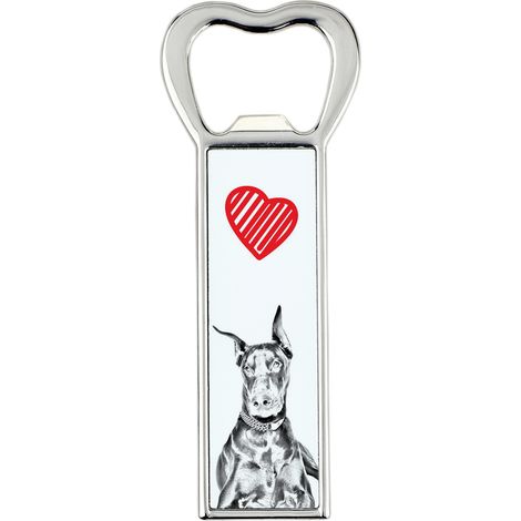 Doberman, Dobermann I - apribottiglie con cane, apri frigo personalizzato, regalo unico per uomo di Art-Dog (1/5)