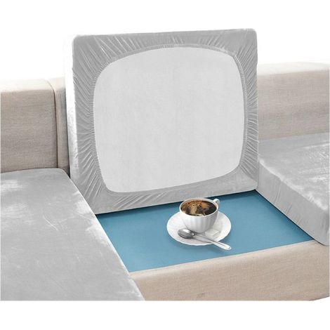 Housse De Canapé - Velours - Gris Clair - 100 À 125 Cm - 1 Pièce (1/5)