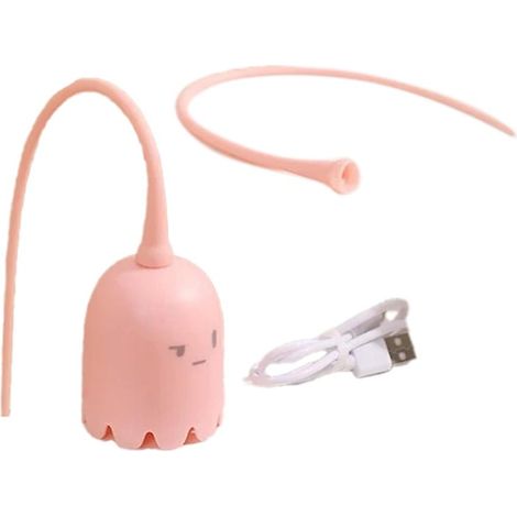 Jouet interactif pour chat USB en silicone avec queue de souris rotative automatique. Bâton pour amuser les chatons. (1/5)