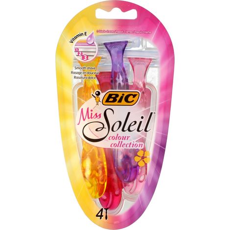 Rasoio da donna BIC Miss Soleil Color, 3 lame, 4 pezzi