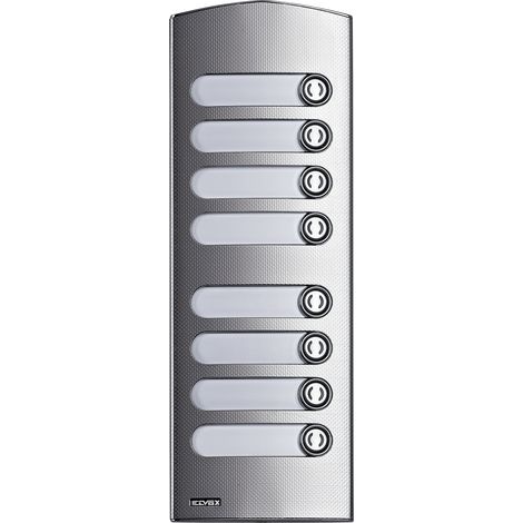 VIMAR - 1258 Placca suppl. 2M IK10 8 tasti acciaio