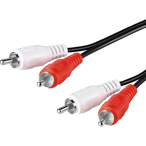 Cavo di collegamento stereo 2x RCA, 2 spina RCA (audio sinistro/destro) 2 spina RCA (audio sinistro/destro). Lunghezza del Cavo 15 m (1/4)