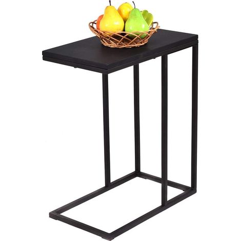 COSTWAY Table Basse de Salon Table d’Appoint Creux Noir pour Salle à Manger (1/5)