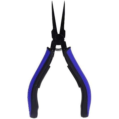 CSPARKV Pince à Bec Plat, Pince à Bec Effilé Longue Portée, Mâchoire En Acier Au Carbone, Poignée TPR, Pince De Fabrication De Bijoux, Outil Pince Plate à Long Nez Pour L'électronique De Bricolage (1/5)