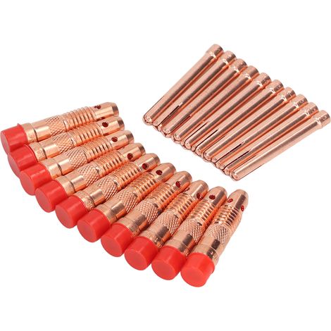 10 Pièces Douilles de Torche TIG avec Raccords en Cuivre pour Soudage à l'Argon, Accessoires Consommables de Soudure (1/5)