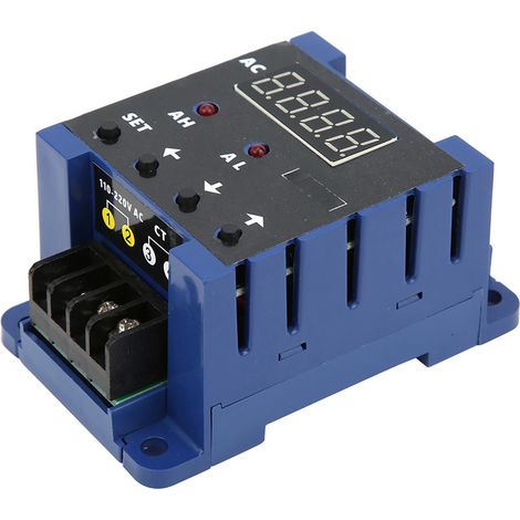 Amperímetro digital SZC06 para corriente alterna, rango de medición de 0,3 a 50 A, límites superior e inferior, retardo de alarma, relé. (1/5)