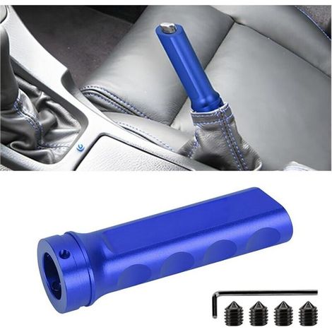 Aluminium Handbrake Couverture Poignée Protecteur, Manchon de Frein à Main pour Automobile, Couvercle Du Frein à Main Accessoires de Modification pour La Plupart Des Véhicules(Bleu)