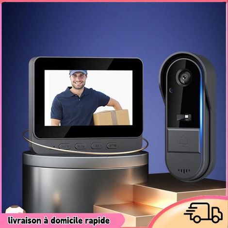 Sonnette Vidéo Sans Fil - DILWE - Caméra IP65 - Interphone 2 voies - Grand angle 170° - Rechargeable USB (1/4)