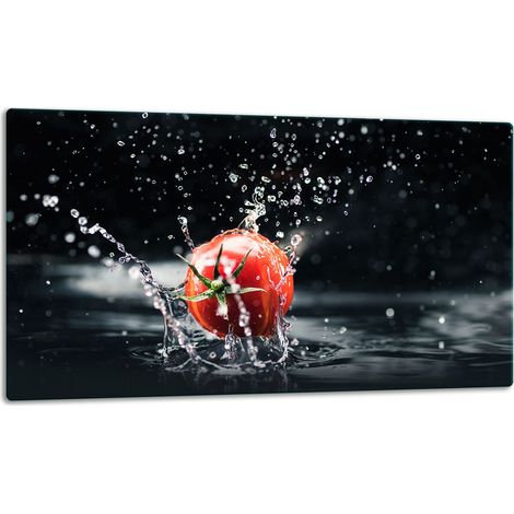 Planche à découper en verre 52x30 tomates