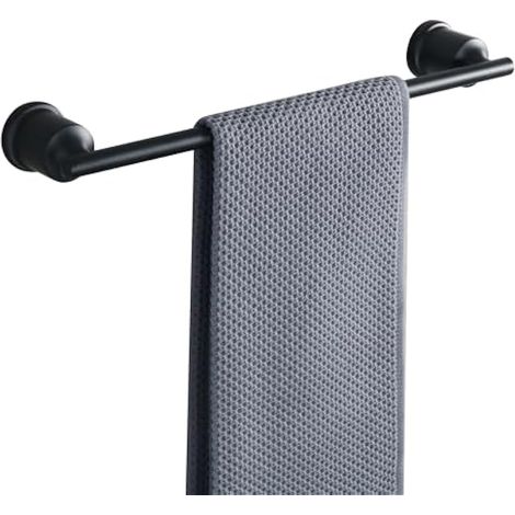 Porte Serviettes Longueur 39.5 CM Salle de Bain, Barre Porte Serviette Mural, en Acier Inoxydable, Fixation Murale à Cuisine ou Douche, Noir Mat (1/5)