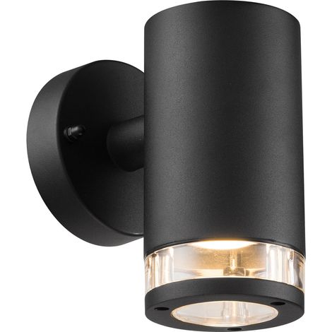 Applique murale BIRK Single Aluminium Noir, H.17.2 - IP44 - GU10 /Nordlux Extérieur (1/3)