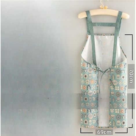 Tabliers verts pour femmes avec poches, tablier de cuisine en toile à motifs floraux, tablier de chef en coton pour coiffeurs, pour la pâtisserie en cuisine (1/3)