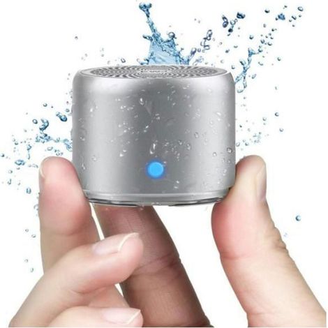 Mini Haut-Parleur Bluetooth - IP67 Étanche - Pour Voiture Extérieur Salle De Bain - 4,5 H Autonomie - Blanc (1/5)