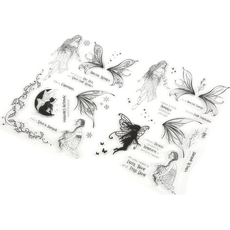 Tampons en caoutchouc transparent pour scrapbooking, kit de pochoirs créatifs pour décoration personnalisée (1/5)