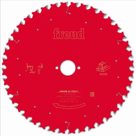 Lama per sega circolare portatile FREUD - Ø254 2,6/1,8 AL30 Z40 BA 15° - F03FS09779 -FR24W002T