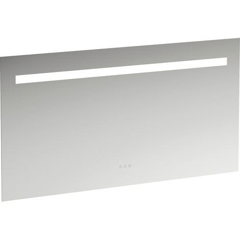 Miroir Leelo courant avec éclairage LED horizontal intégré, cadre (1/4)