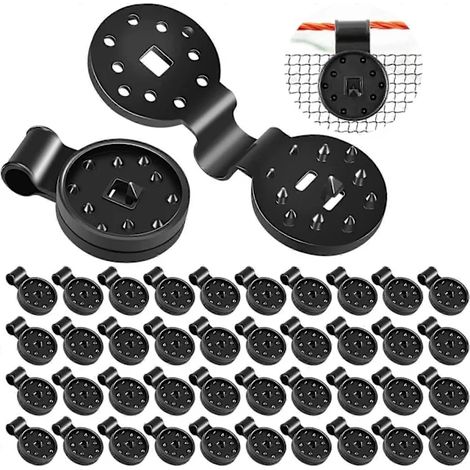 Filiyano-Lot de 40 clips en plastique pour toile d'ombrage, clips pour film de serre, clips réutilisables et résistants au vent. (1/2)