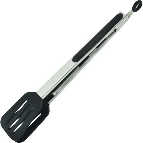 Pince BBQ Acier Inoxydable Silicone 33cm Noir