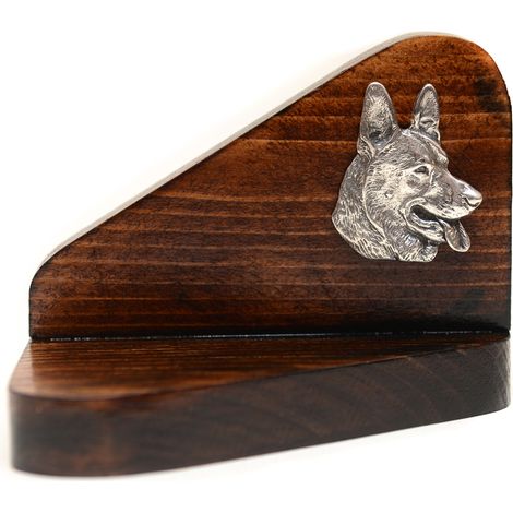 Pastore tedesco, Alsaziano - portacandele in legno a forma di cane, porta lumini, ricordo per cani di Art-Dog (1/5)