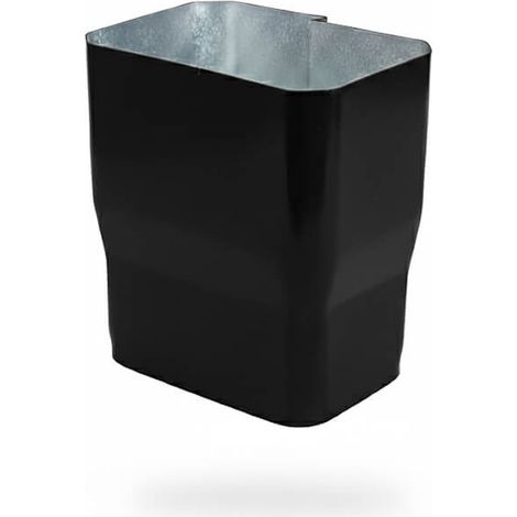 Manchon de raccordement pour descente rectangulaire 60x80 mm en aluminium noir foncé - ALUHOME