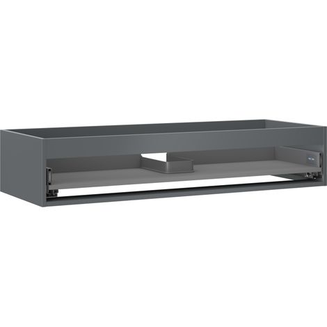 Mexen Box-A corps de meuble lavabo 120 cm, 1 tiroir, graphite mat - 91AX0-1200-235-1-66 (1/4)