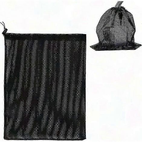 Lot de 3 sacs filtrants pour pompe à eau, adaptés aux pompes de bassin, 41 x 31 cm, noirs, accessoires de filtration réutilisables (1/5)