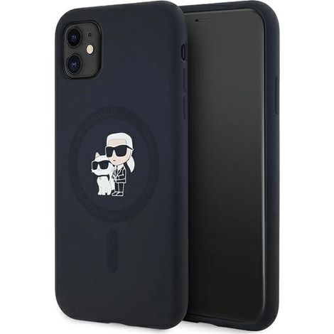 Karl Lagerfeld Karl & Choupette MagSafe Schwarze iPhone 11 Hülle (1/5)