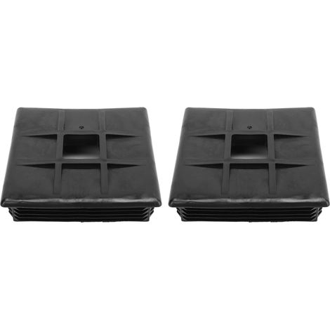 Bouchons carrés 4in ABS 2 pièces, capuchon de protection pour trou de tuyau, embout dissimulé, cache extrémité pour flexible d'évacuation, camping-car et caravane. (1/5)