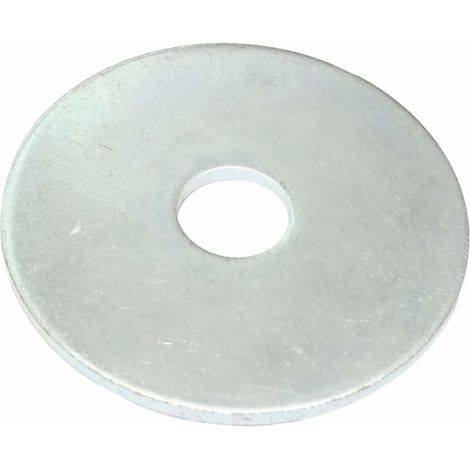 Set of 35 wide flat washers M8x35 mm - thickness 2 mm - DIN9021 - zinc-plated steel - silver color - bolt screw nut tightening (1/5)