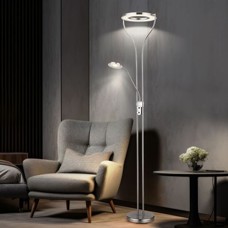 Faretto da soffitto a LED lampada da lettura lampada da terra flessibile lampada da terra dimmerabile lampada da soggiorno, 20W 1800lm bianco caldo, LxH 35x194 cm