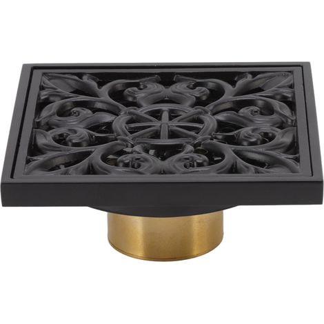 Bonde de sol carrée anti-odeurs pour salle de bain, en acier inoxydable et cuivre. Bonde de douche.