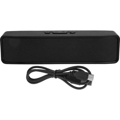 Enceinte Bluetooth Portable Sans Fil Avec Subwoofer Et Radio Fm Pour Téléphone Et Ordinateur Noir (1/5)
