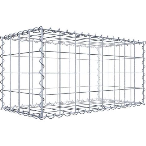 Gabiondeco - Gabion 80 cm x 40 cm x 40 cm (L x H x P). mailles 10 x 10 cm. Spirale - Made in Germany (1/7)