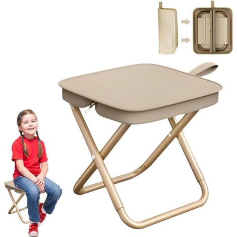 BelleRise - Chaise Pliante Portable, Tabouret de Chasse Pliable avec Sac Transport Éclair, pour BBQ, Voyage, Plage et Pêche (1/5)