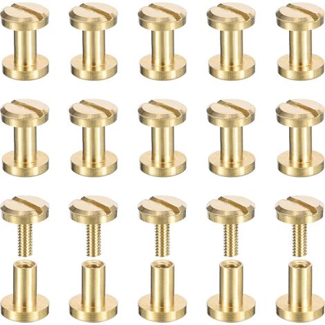 25Pack Vis Chicago En Laiton 5x6mm Ton Laiton (1/5)
