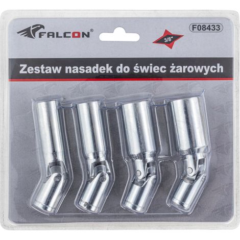 Clés à douilles pour bougies d'allumage 14-21mm avec joint 3/8" 4 pièces kit (1/2)