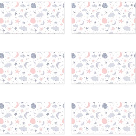 Lupia - Set 6 pezzi Pannelli di Rivestimento parete e altre superfici Decorazione Modulare 50x100 cm BABY ASTRONOMY (1/4)