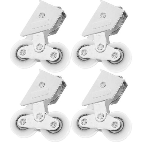 Lot de 4 poulies coulissantes en aluminium roulettes pour (1/5)