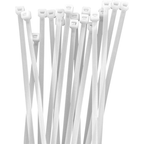 TrendLine Kabelbinder 4,8 x 250 mm Weiß 50 Stück Nylon Kabel Binder (1/3)
