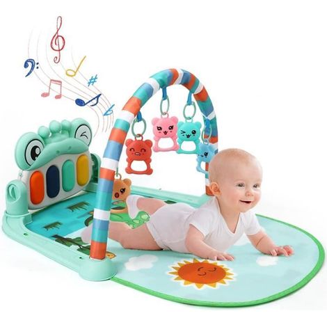 PIMPIMSKY Tapis d'éveil pour bébé musical, Tapis de gym fitness bébé Tapis de jeu de piano pour nouveau-né 0-36 mois (1/4)