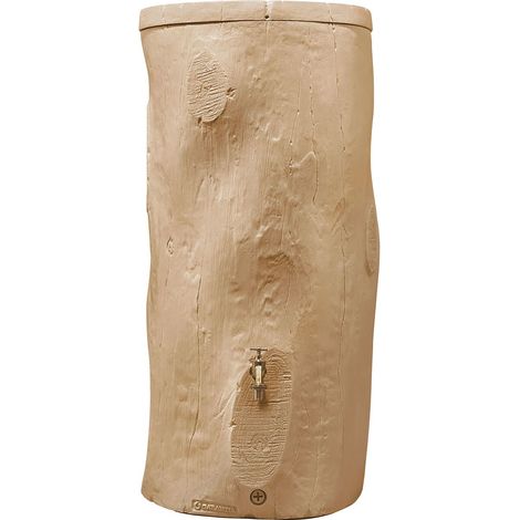 GARANTIA Regentonne WOODSTOCK Baumstamm 250 Liter lightwood