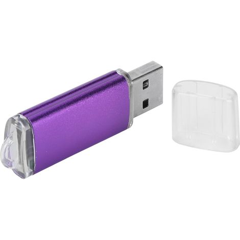 Clé USB transparente violette, 1 Go, pour PC et tablette. (1/5)