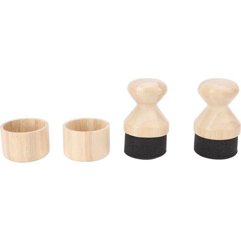 Planche à découper, applicateur de cire d'huile, ensemble de brosses à récurer éponge Bambusoideae pour spatule en bois, cuillère et autres ustensiles, 2 paquets (1/5)